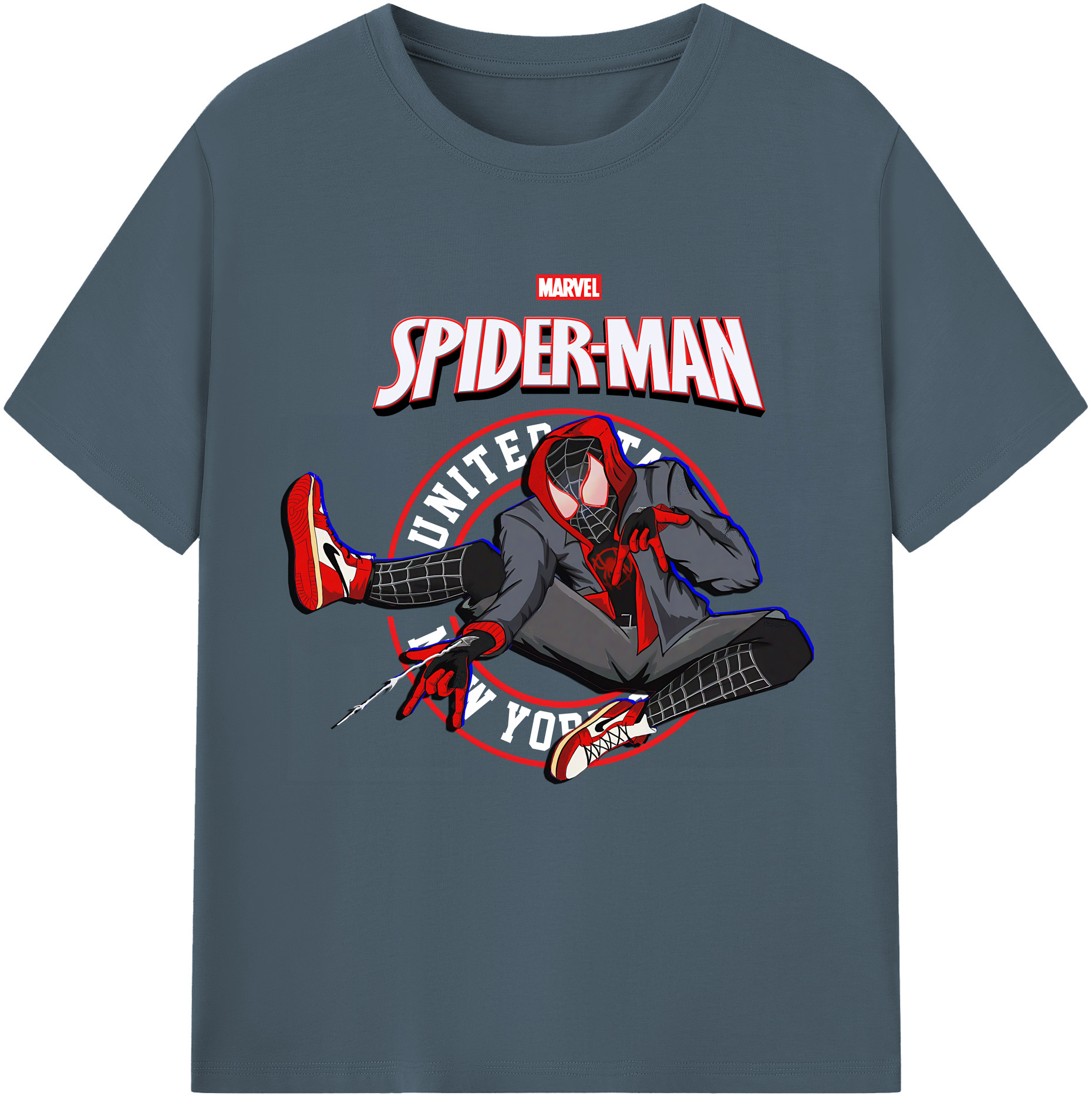（画像用） Spider Man スパイダーマン 綿100％半袖Tシャツ（フロントプリント）
